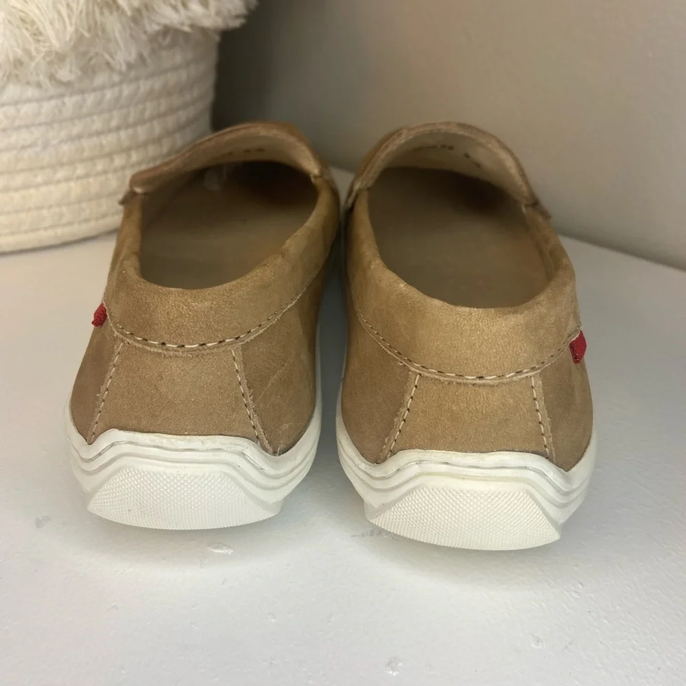 MARC JOSEPH NEW YORK -NWOT Kids Suede‎ Leather Driver Gold Star Loafer- Size 2.5
